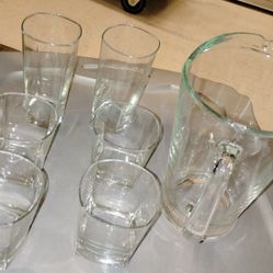 Glass Pitcher and Glass Set