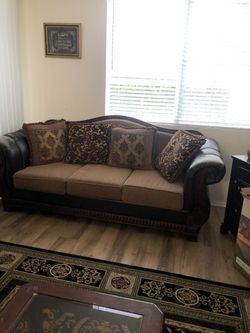 Used just the sides are turn up little but they are really good couches