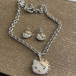 Hello kitty necklace and jewelry set
