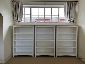 Three Solid Hardwood Bookcases