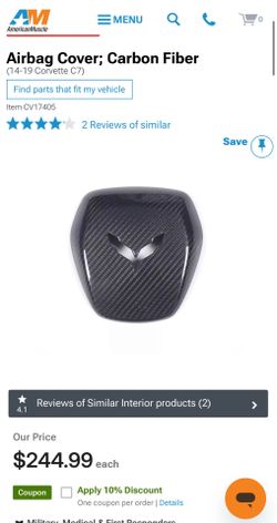 C7 carbon fiber airbag cover