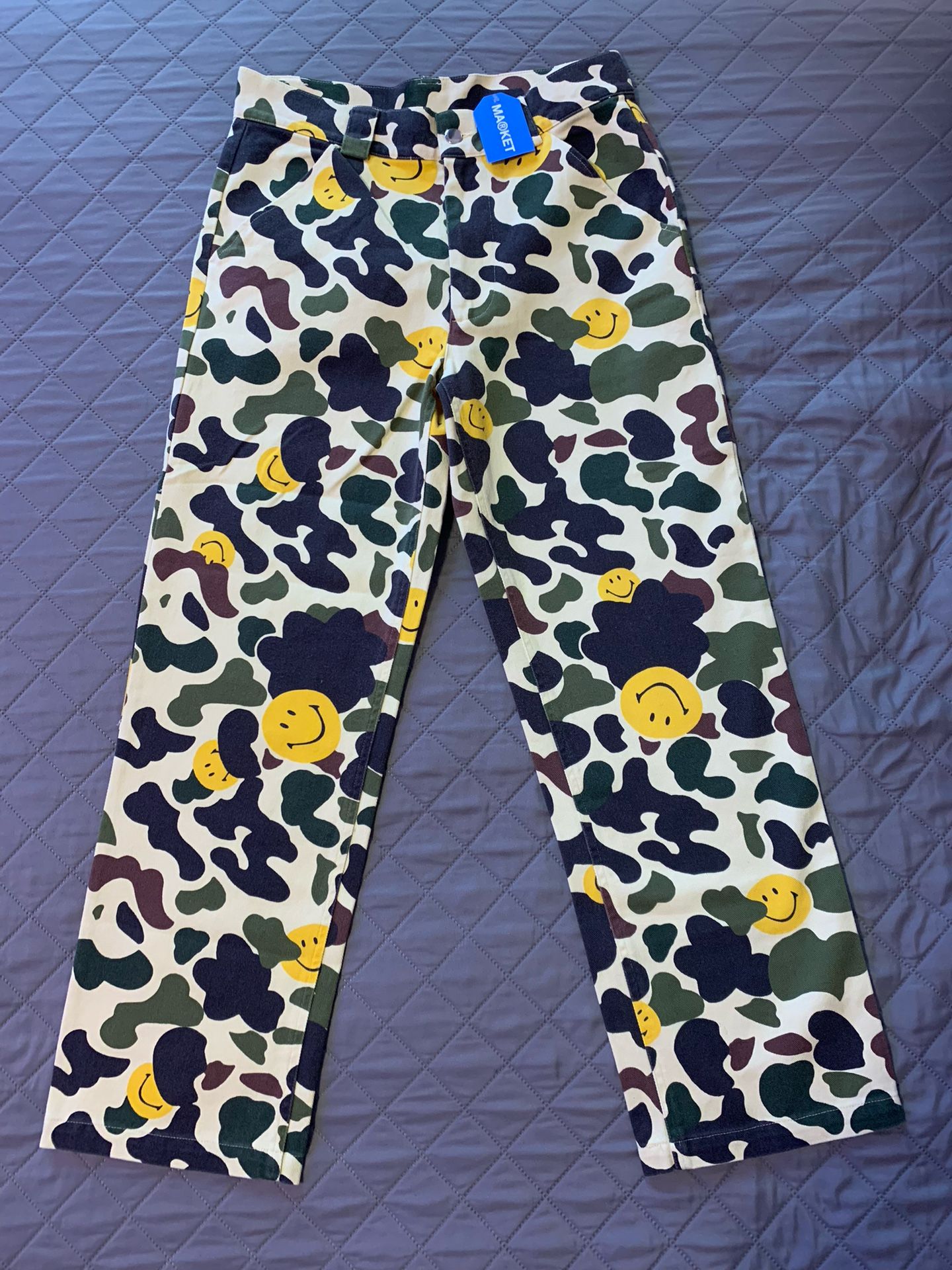 Market Studios Camo Smiley Pants Sz30