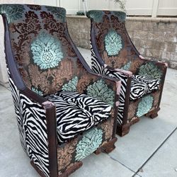 Mid Century Elegant High Back chairs 