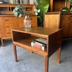 Mid Century Vintage Walnut Nighstand