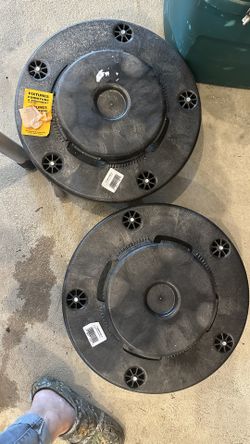 Set Of Two Wheeled Caddy For Planter Pots Plants Heavy Duty Large Wheels 