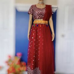 Red Lehenga For Women Size 38