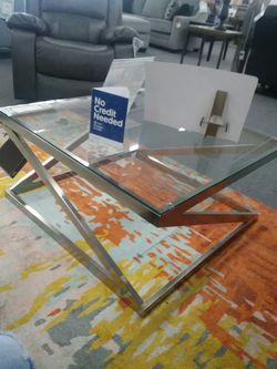 Glass coffee table