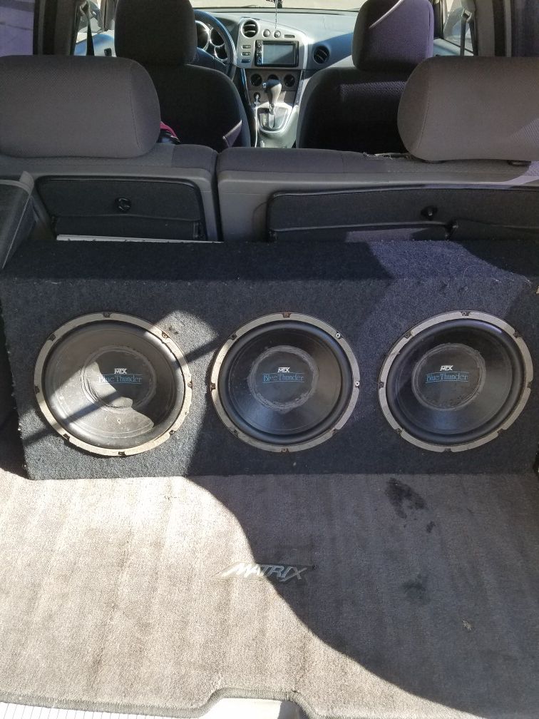 3-10" subs MTX Thunder with amp, $80 today