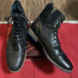 ALDO Ankle Leather & Suede Boots Shoes Size 14 Black