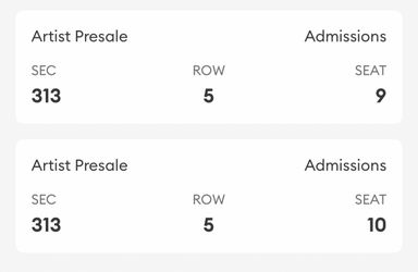 2 big bang tickets for Saturday 9/5!