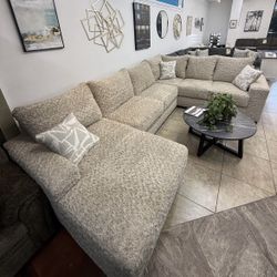 Brand New Teddy Fabric Comfy Sectional Set 