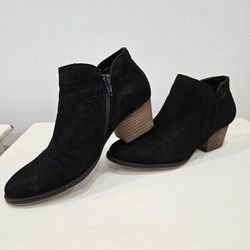 Black Booties With Block Heel