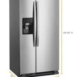 Whirlpool 21 cu. ft Standard-Depth 36-in Wide Side-by-Side Refrigerator with Ice Maker