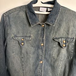 Riveted by Lee-Women's Denim Long Sleeve Western Snap Shirt.