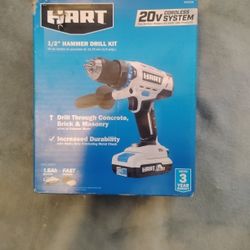Hart 20 Volt Cordless 1/2" Hammer Drill Kit 