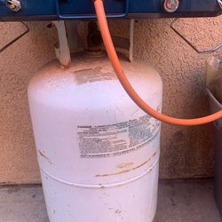 Two Burners With Gas Cylinder 