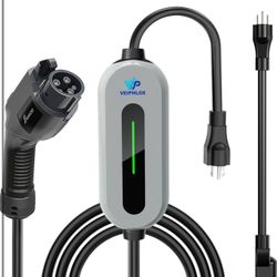 Brand New In The Box- Level 1&2 EV Charger 16A,Portable EV Chargers with 25ft Charging Cable,Electric Car Charger with NEMA 6-20 Plug and NEMA 5-15 Ad