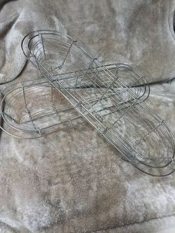 Vintage chrome breadbaskets (2). 16.75" x 5". 2.75 in width.