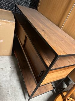 Industrial Wood and Metal TV Stand