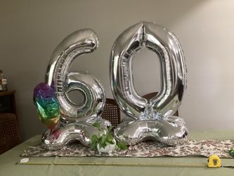 Giant Balloon Numbers 60 (22” wide X 39” tall)