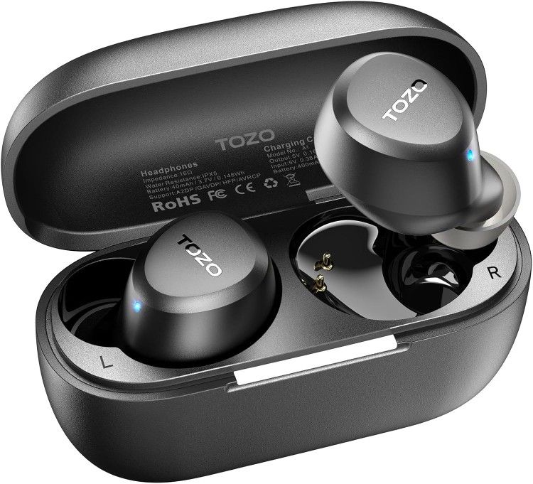 TOZO A1 Wireless Earbuds Bluetooth 5.3 Light Weight in Ear IPX5 Waterproof Black