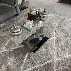 1 Big Glass End Table And 3 Small One
