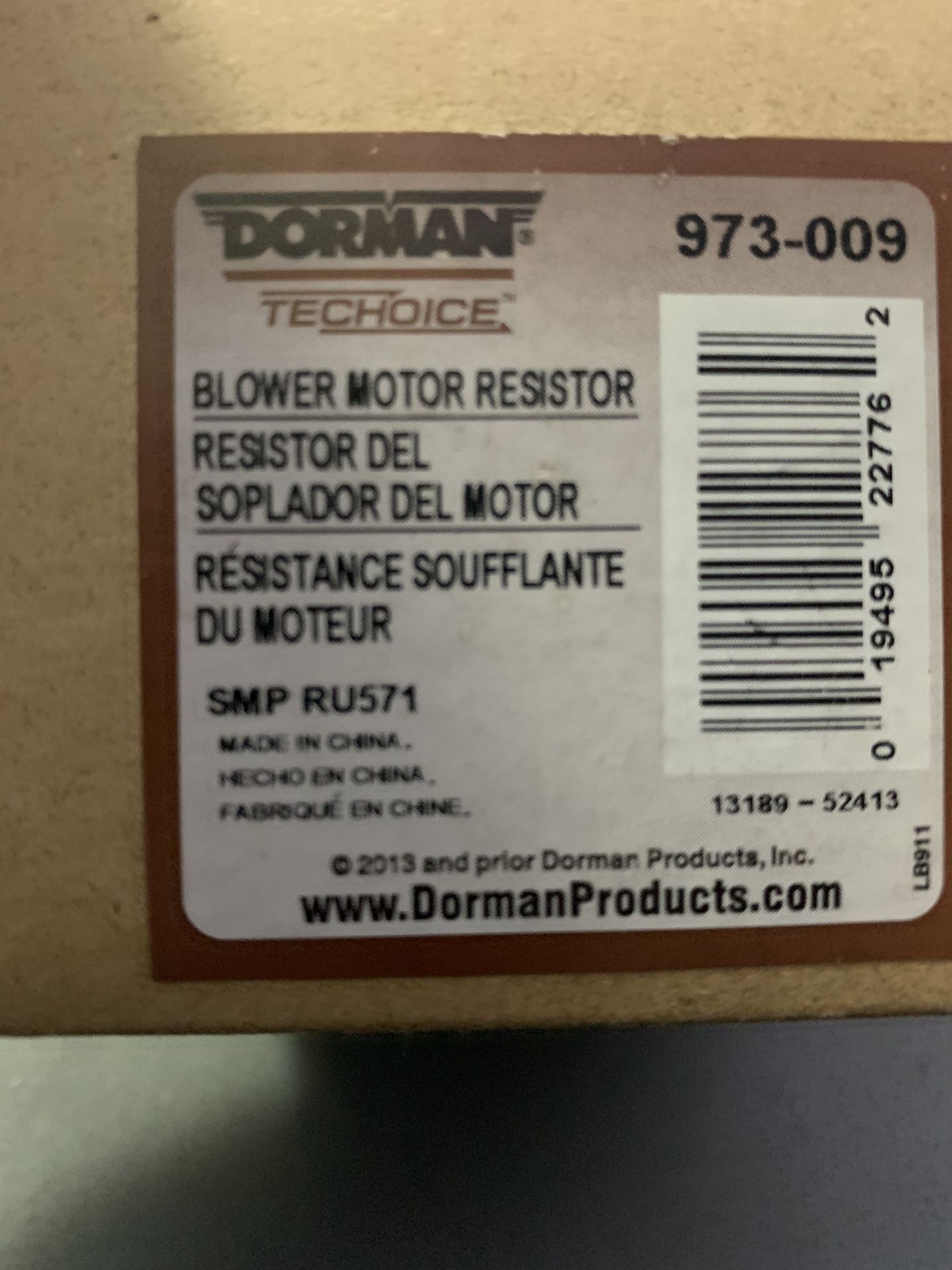 Dorman Blower Motor Resistor