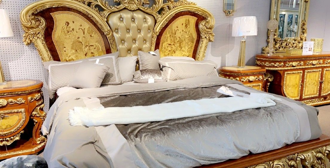 King Size Metallic Antique Gold