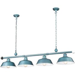 Emliviar Industrial 54" Billiard Light with Metal Shade, 4-Light Vintage Ceiling Pendant Light 