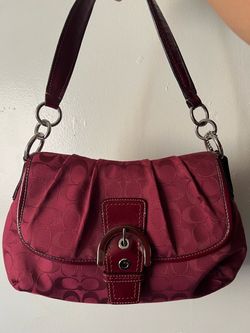 Vintage Coach SoHo Flap Bag in Burgundy Ted