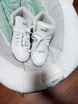 Puma youth high tops white