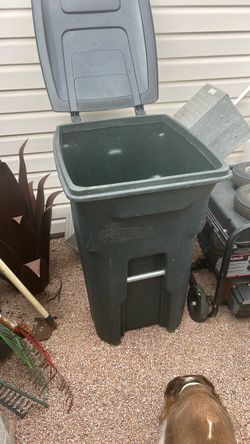 Large Outdoor Trash Can with Lid