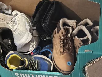 Box Full Of Boy Shoes