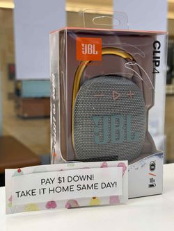 JBL Clip 4 Bluetooth Speaker- Pay $5 DOWN AVAILABLE - NO CREDIT NEEDED