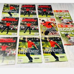 Lot Of 11 Tiger Woods Magazines! 