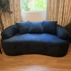 Blue Boneless Couch 