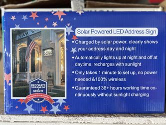 New in Box Solar Lighted Address Numbers