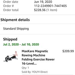 MaxKare Magnetic Rowing Machine