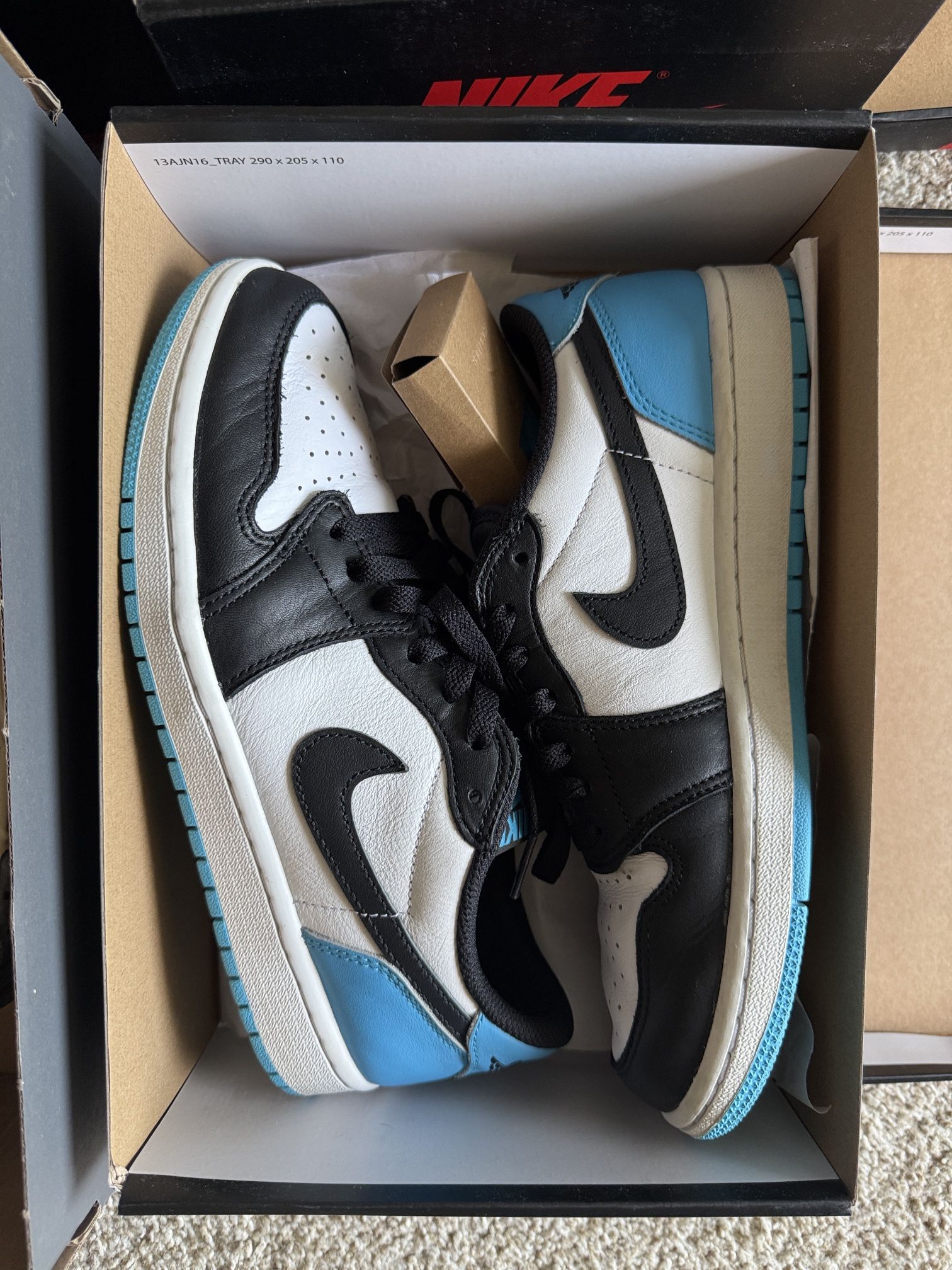 Used Air Jordan 1 Low OG Powder Blue Womens 9.5 Mens 8