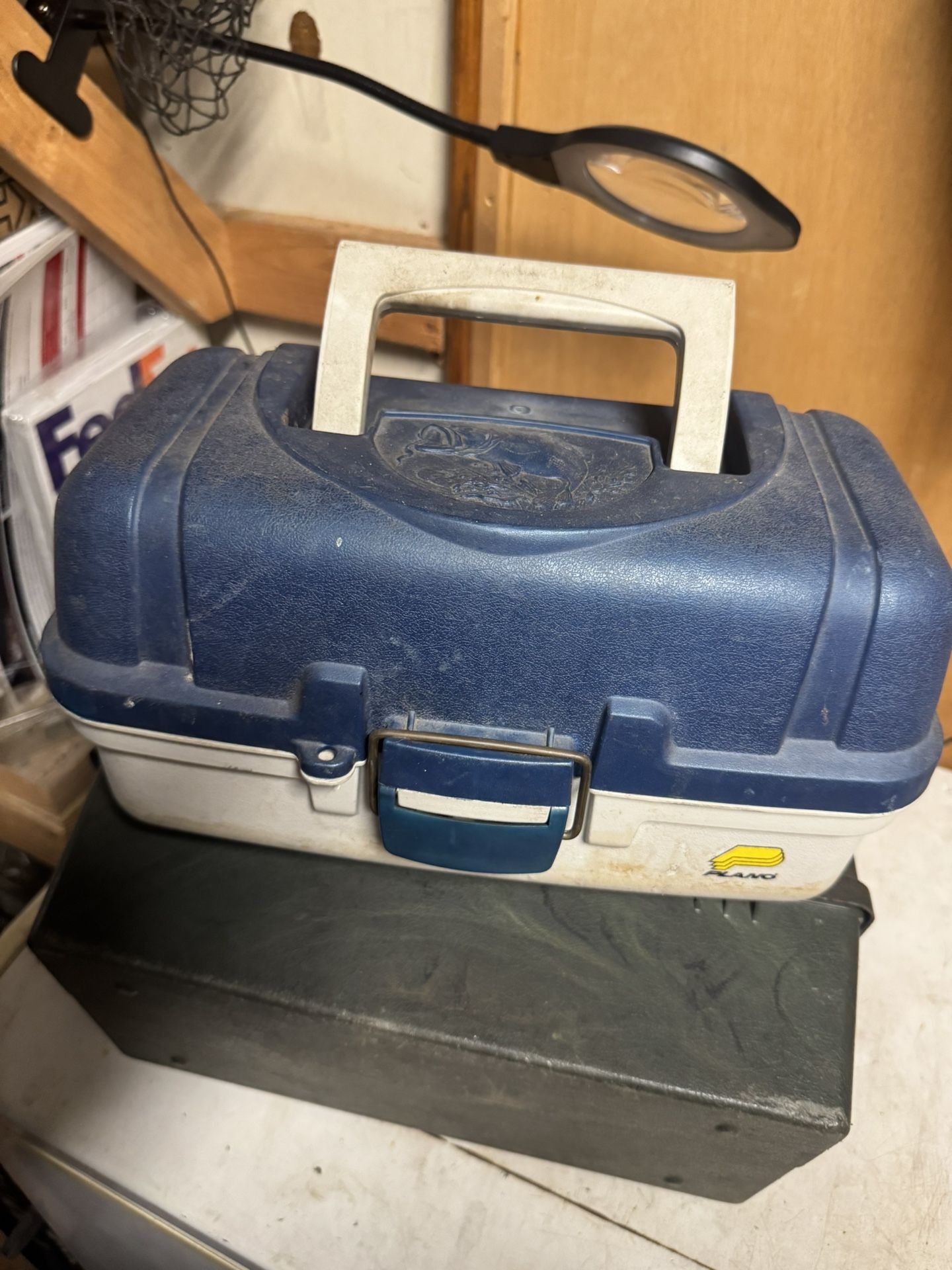 Plano Two Tray Fishing Tackle Box Model 6202-06 Blue/White