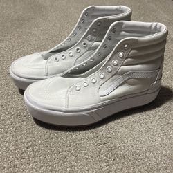 White Vans Platformed