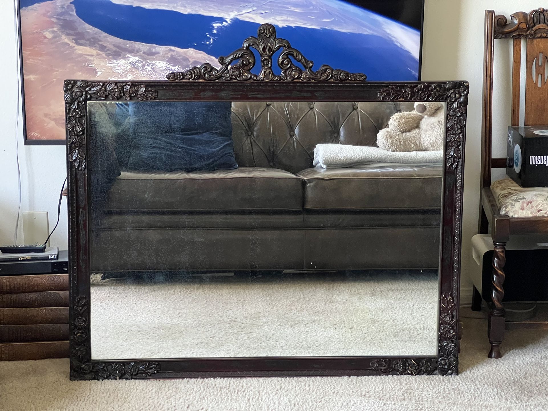 Hand Carved Victorian Mirror