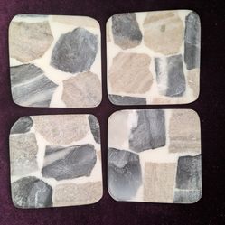 4 Stone Coasters Made in India