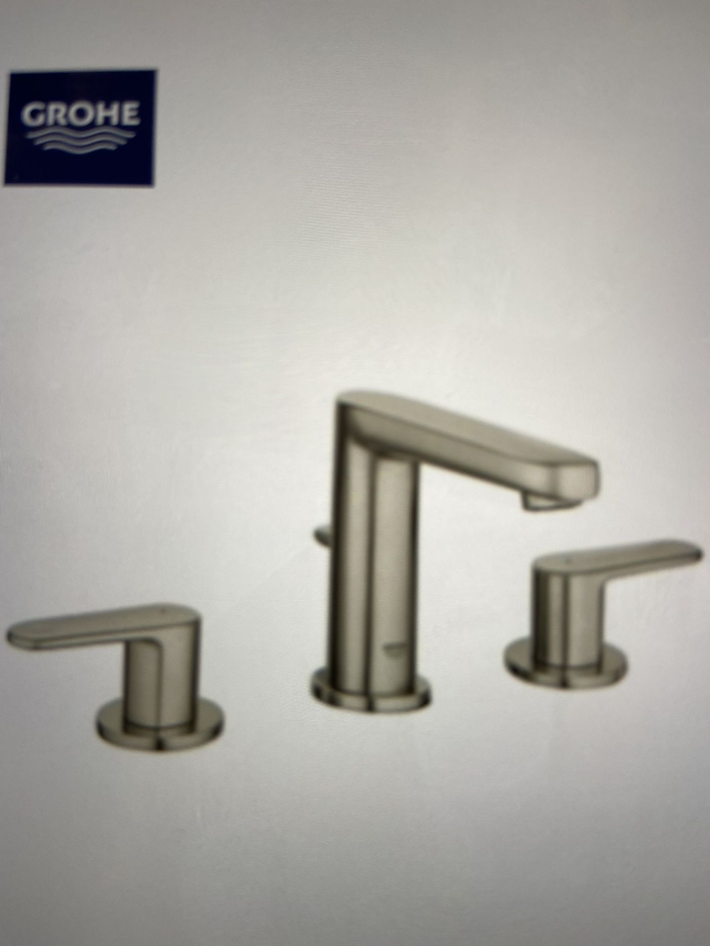Grohe Brushed Nickel Double Handle Faucet Brand New #20302ENA