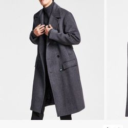 I.N.C. International Concepts Men's Classic Fit Solid Double Breasted Top Coat Size MEDIUM