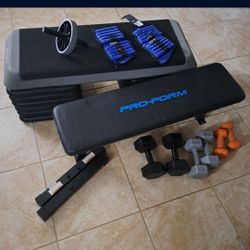 Exercise Weights Bench Step Platform Risers  $50 Need Gone Today!!!