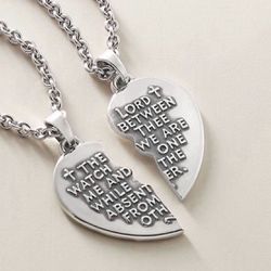 *Brand New* James Avery “ A Watch Over Thee” Sterling Silver Heart Shaped Pendant (2 Piece S)