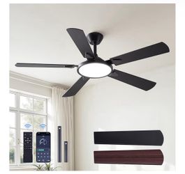 OJX Ceiling Fans with Lights, 52 inch Ceiling fan with Light and Remote/APP Control
