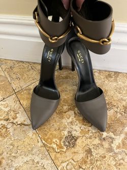 Authentic Gray Gucci Pumps Sz 37