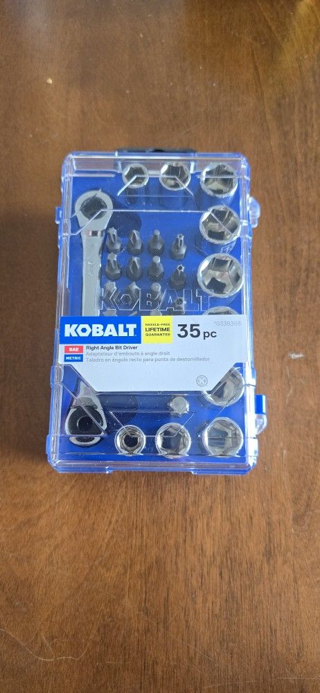 Kobalt 35pc Right Angle Socket Bit Driver Set Complete